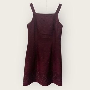Vintage 90s Burgundy Grunge Mini Dress 7/8